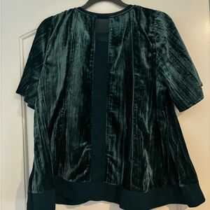 Anthropologie Velvet Emerald Green Top (Maeve)